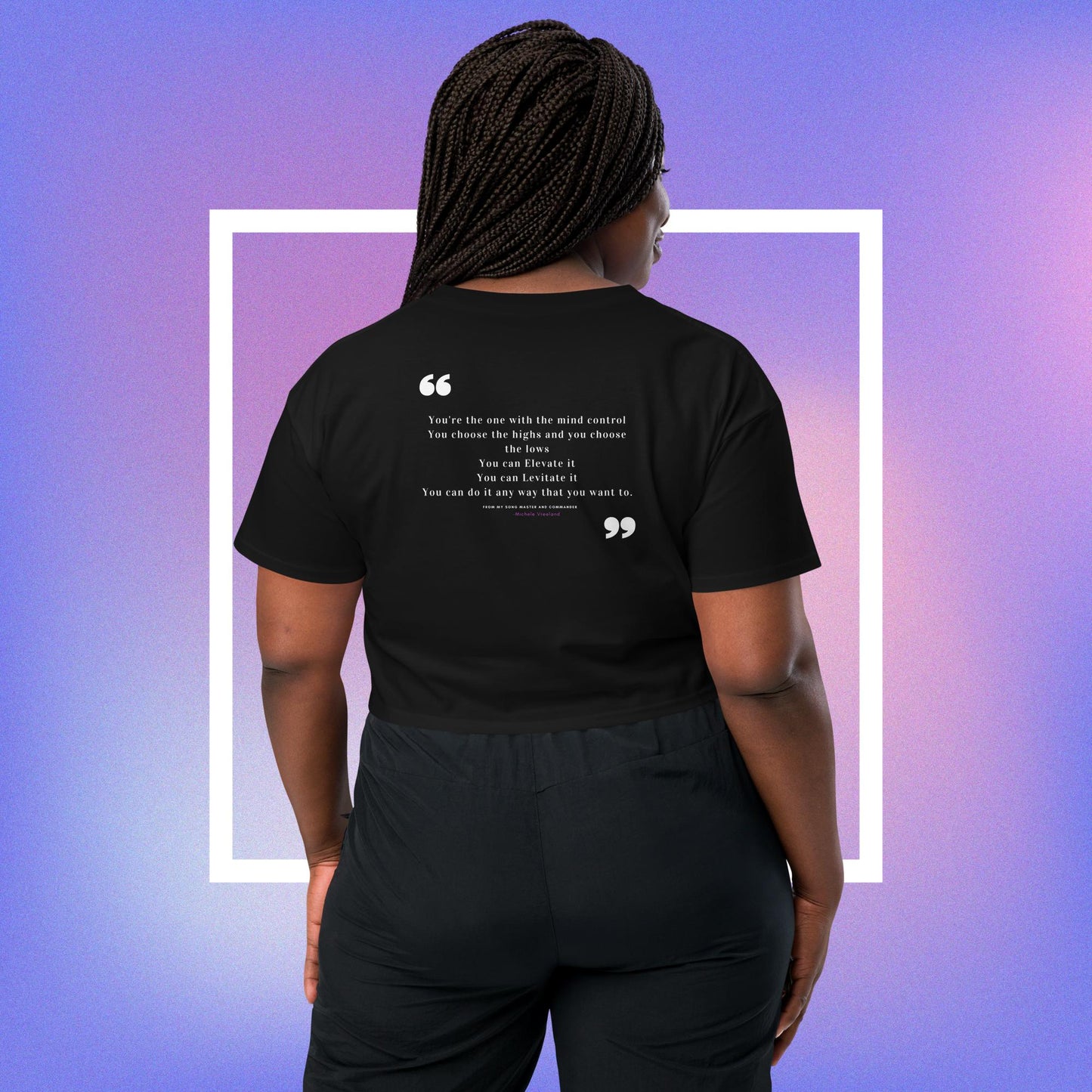 "Lyrics & Threads: Music in Every Stitch" Women’s crop top